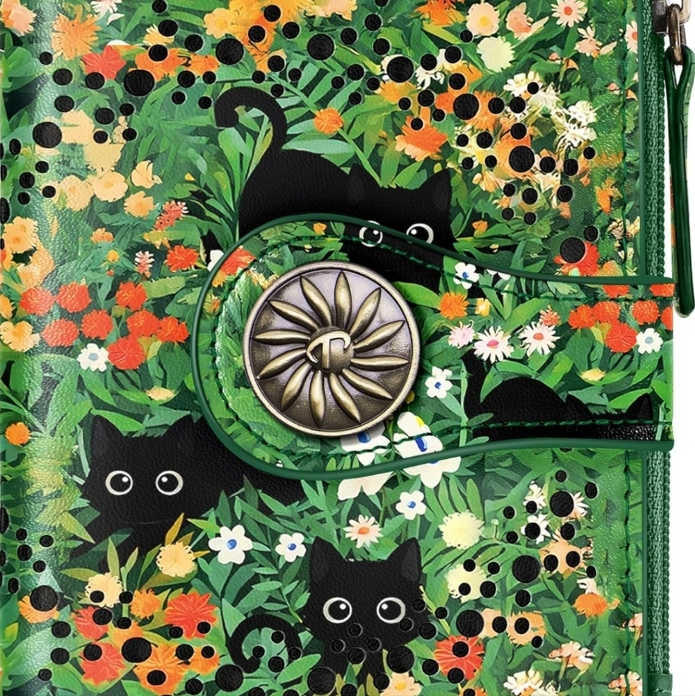 Green Floral Women's Wallet